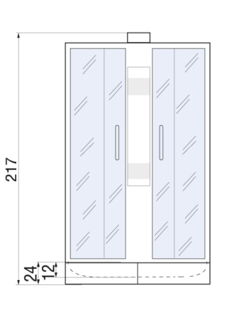 Душевая кабина River AMUR Б/К 90/24 MT 900х900х2170мм