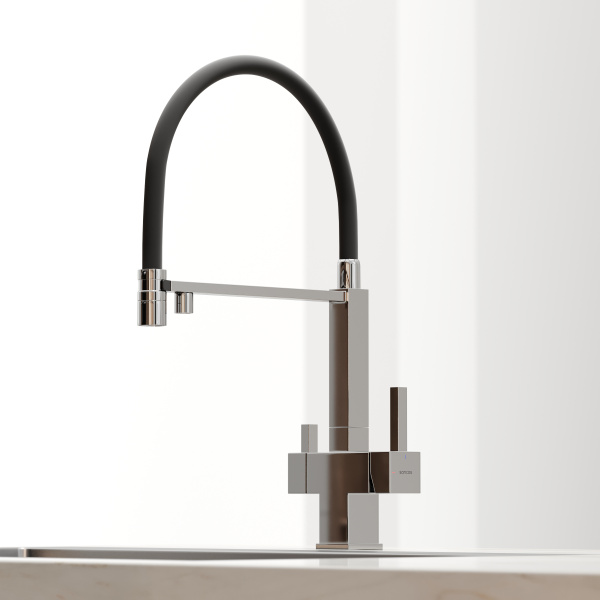 Смеситель для кухни SANCOS Moro с гибким изливом и возможностью подключения фильтра для воды, цвет хром, арт. SC4006CH