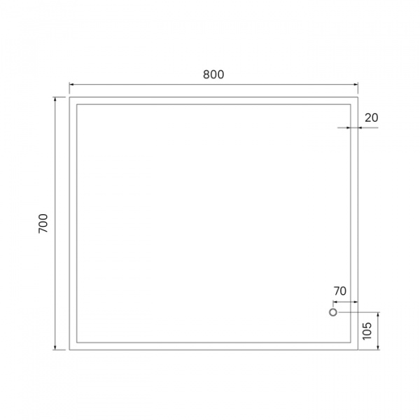 Зеркало IDDIS Brick BRI8000i98 80 см