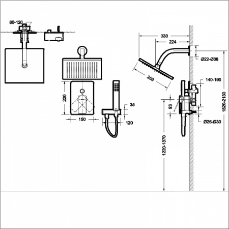 Душевая система Bravat Phillis F856101C-A-ENG