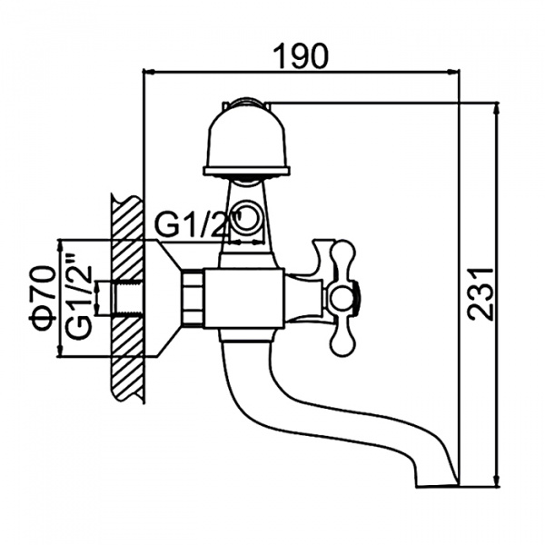 Смеситель для ванны Ledeme H19C L3119C