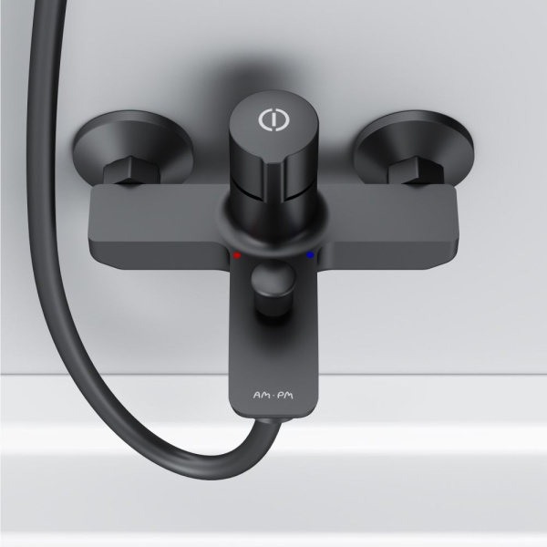 F85A10522_xxx X-Joy TouchReel Смеситель для ванны и душа AM.PM нажимной, чёрный