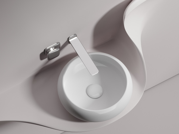 Умывальник чаша накладная круглая Ceramicanova Element 360*360*120мм, Белый матовый, CN6050MW