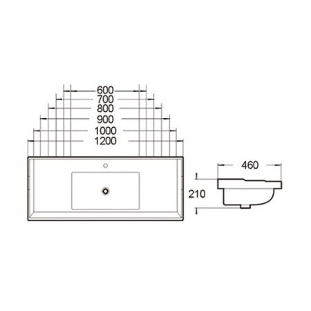 Раковина SantiLine SL-2112(60) 60х46 белая