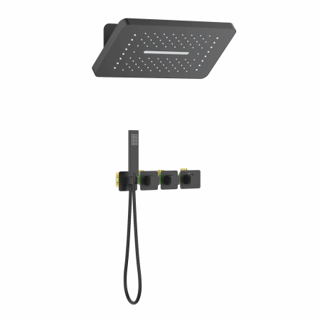 Встраиваемая душевая система с термостатом TIMO Petruma SX-5249/03SM, черный