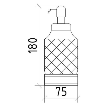 Дозатор для жидкого мыла Boheme Royal Cristal 10929-CR-B Хром