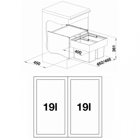 Мусорная система Blanco SELECT 50/2 518722