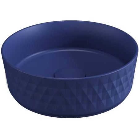 Раковина накладная ISVEA Davanti круглая 36см, цвет синий матовый 10NF67036SV-2Z