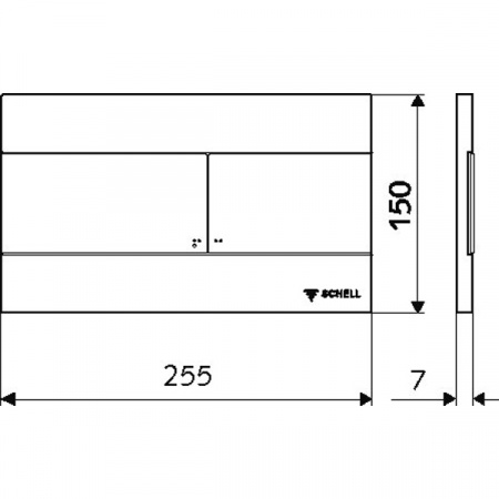 Кнопка смыва Schell Place 030702899 нержавеющая сталь