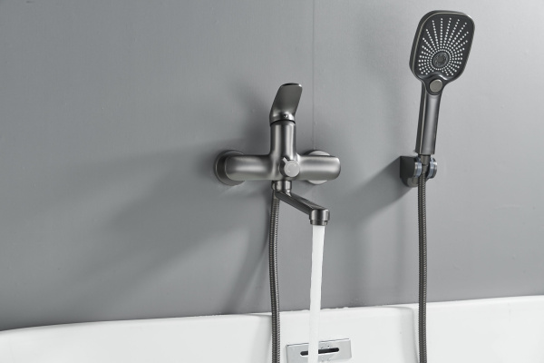 Смеситель для ванны Shevanik S8522T, оружейная сталь