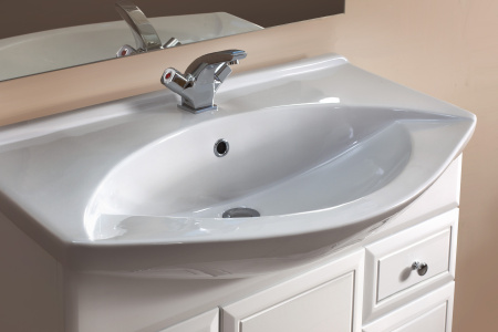 Тумба под умывальник Belux напольная Стиль 80-02, Белый глянцевый