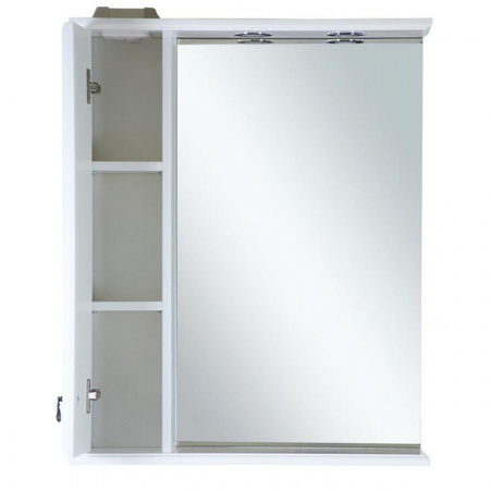 Зеркало-шкаф Misty Лувр 75 лев. белое П-Лвр03075-012Л