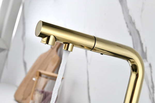 Смеситель для кухни Paulmark SERPENTINE Se213222-G, золото