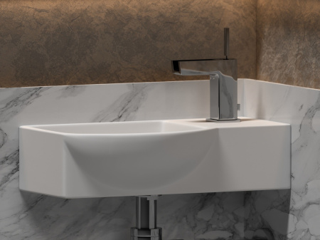 Умывальник подвесной прямоугольный  с крепежом Ceramicanova Element 400*220*120мм, Белый, CN6039L