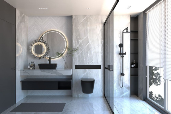 Комплект подвесной унитаз ABBER Bequem AC1100MB черный матовый с инсталляцией AC0105 и кнопкой AC0121MB черная матовая