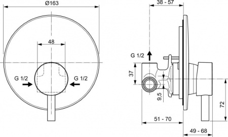 Смеситель для душа Ideal Standard Ceraline A6940XG