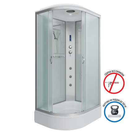 Душевая кабина Niagara Classic NG-2510-14LBKG (120х80х200) высокий поддон(40см),стекло тонированное