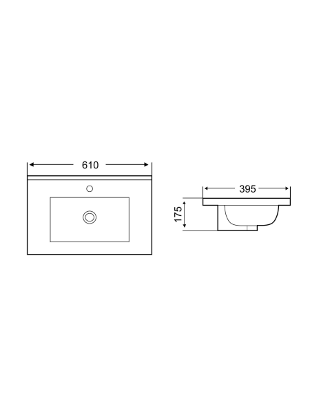 Раковина врезная WeltWasser WW SK DEILBACH 7517-60 MT-BL