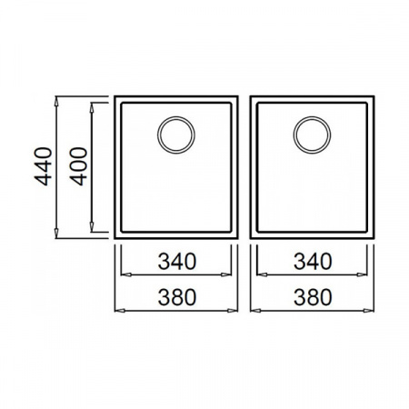 Кухонная мойка Elleci Quadra 200 Undermount G40 Nero LGQ20040BSO