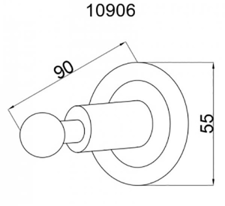 Крючок Boheme Murano 10906-W-BR Бронза