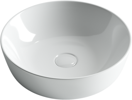 Умывальник чаша накладная круглая  Ceramicanova Element 415*415*135мм, Белый, CN6013