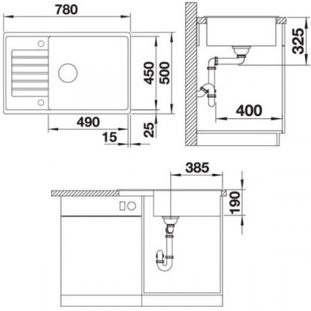 Кухонная мойка Blanco Zia XL 6S Compact темная скала