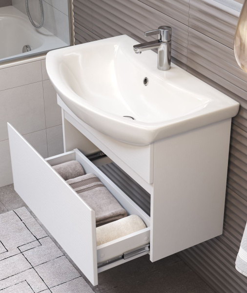 Тумба под раковину подвесная VIGO Wing tp.WIN.BAL.70.1Y белая, 70 см