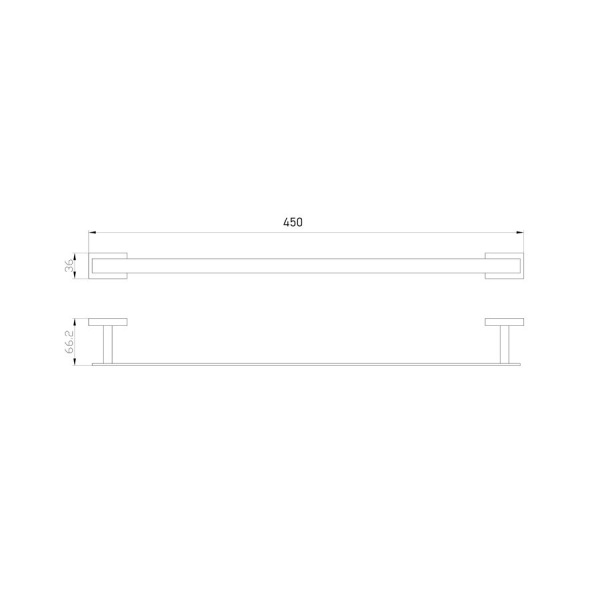 Вешалка для полотенец WONZON & WOGHAND, Хром (WW-9712-45CM)