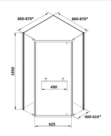 Душевой уголок Cerutti SPA CHIKA ZP91B без поддона 90x90x195