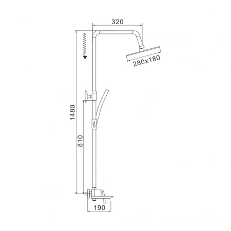 Душевая система Rose R2736