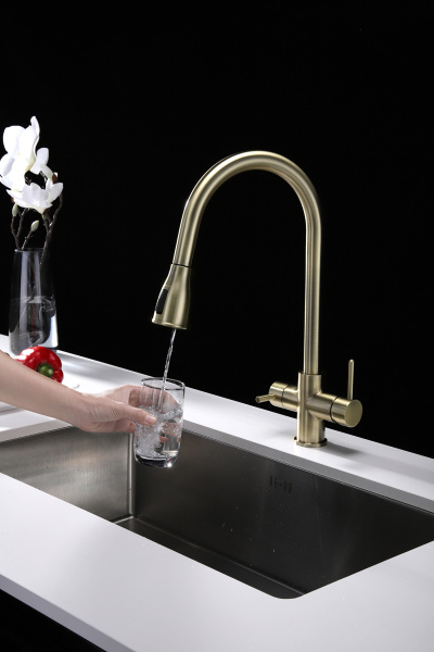 Смеситель для кухни Paulmark LANGE La214212-BR, бронза