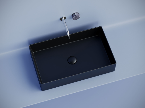 Раковина накладная прямоугольная Ceramicanova Element 601*361*130, черный матовый, CN6070MB