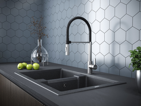 Смеситель для кухни Paulmark HALT Ha214021-Ni, никель