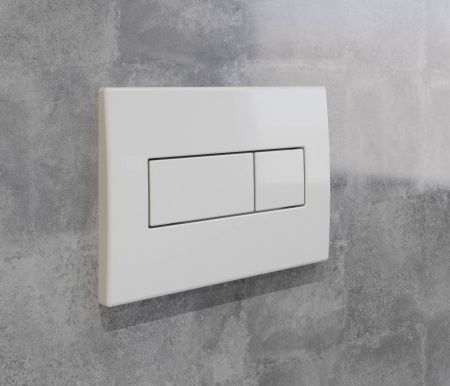 Комплект Styron STY-740+STY-800-1 белая кнопка смыва и подвесной унитаз Lavinia Boho One Rimless 3302004R с крышкой