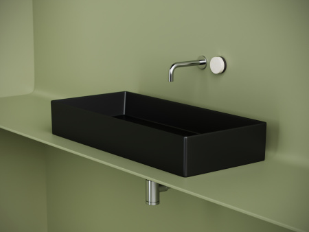 Раковина накладная прямоугольная Ceramicanova Element 801*361*130, черный матовый, CN6072MB