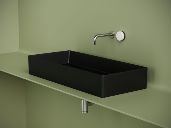 Раковина накладная прямоугольная Ceramicanova Element 801*361*130, черный матовый, CN6072MB