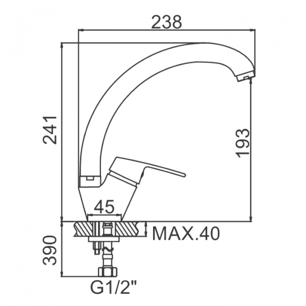 Смеситель для мойки Ledeme H16 L4116