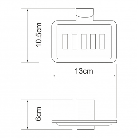 Мыльница решетка WasserKRAFT Leine K-5069W