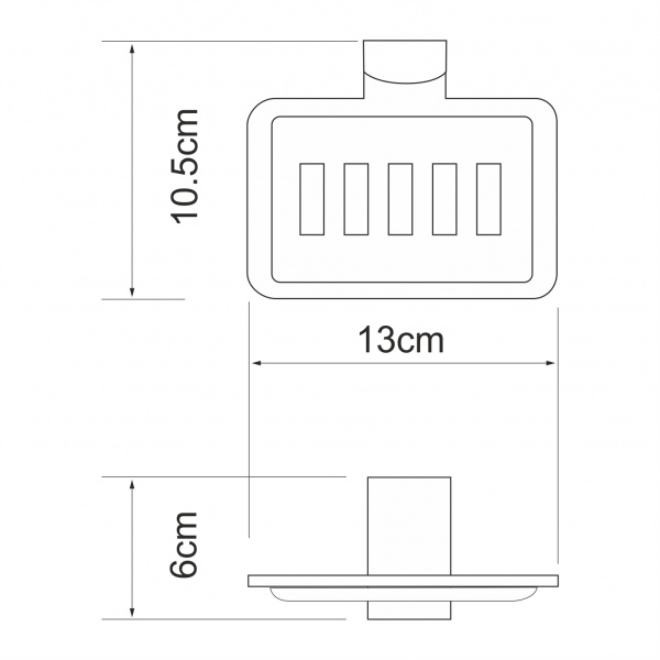 Мыльница решетка WasserKRAFT Leine K-5069W