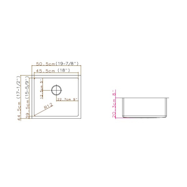 Кухонная мойка Grandex Aqua Proline 300083, сатин