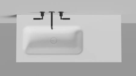 Раковина столешница Salini ONDA FLOW ROUND 72, белый, 14022052MN