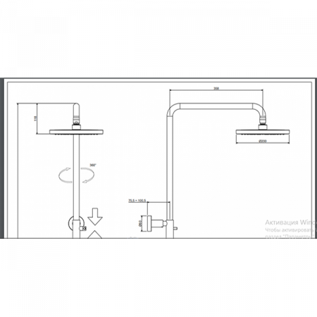 Душевая стойка с изливом Paffoni Light ZCOL632CR