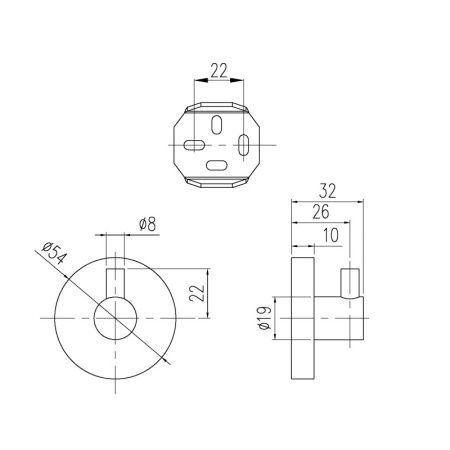 Крючок для полотенец Villeroy&Boch Elements TVA15101100061