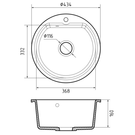 Кухонная мойка Reflexion Start RX0844SD, песочный