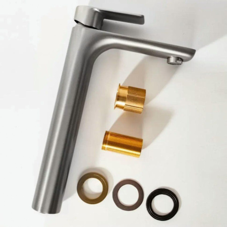 Cмеситель для раковины Высокий Hansberge H2099 Никель