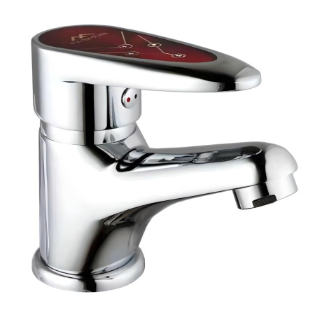 Смеситель для раковины FASHUN A1050RED, хром/красный