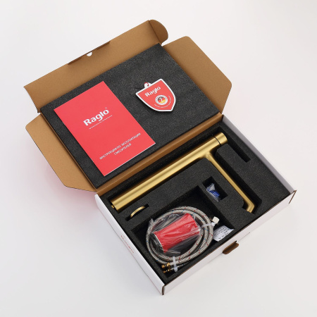 Смеситель для раковины Raglo R20.15.03, золотой сатин