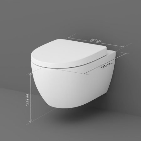C111738WH Awe, подвесной унитаз