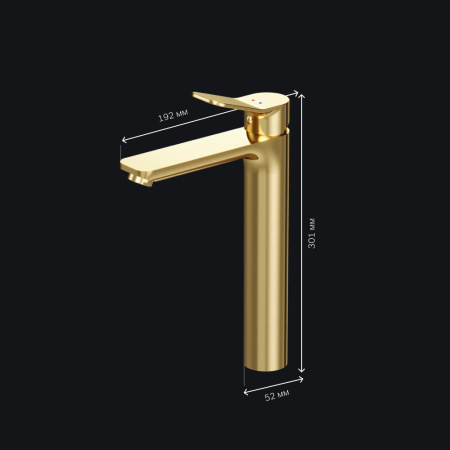 F85A92099 X-Joy Смеситель для умывальника AM.PM высокий, золото