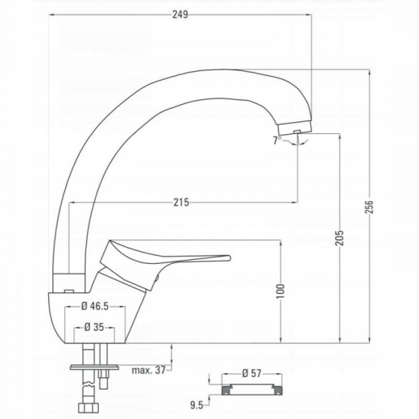 Смеситель для мойки Deante Neo Joko BOJ 066M